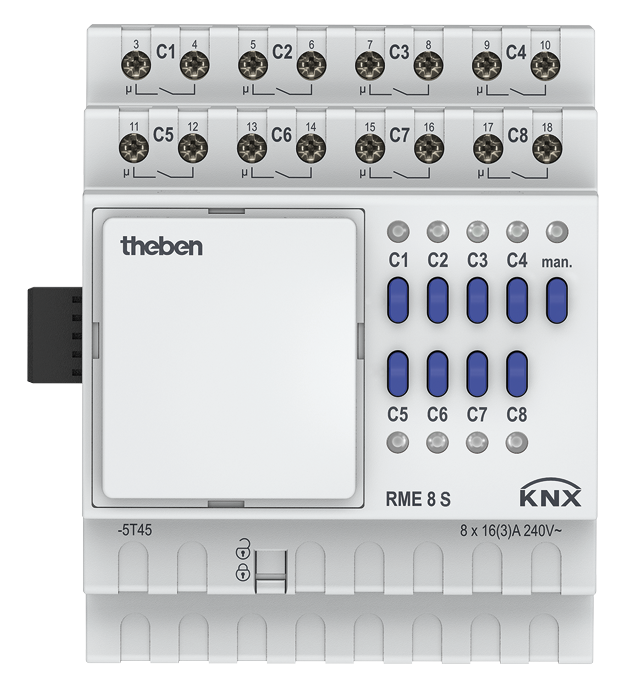RME 8 S KNX 8-м канальный релейный актуатор. Линейка MIX2