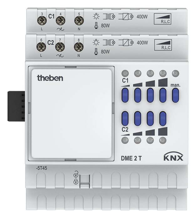 DME 2 T KNX 2-х канальный универсальный светорегулятор линейки MIX2